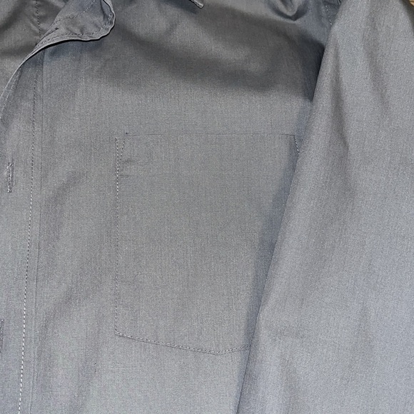 George men’s solid gray monochrome button up dress shirt Size XL - Picture 3 of 4
